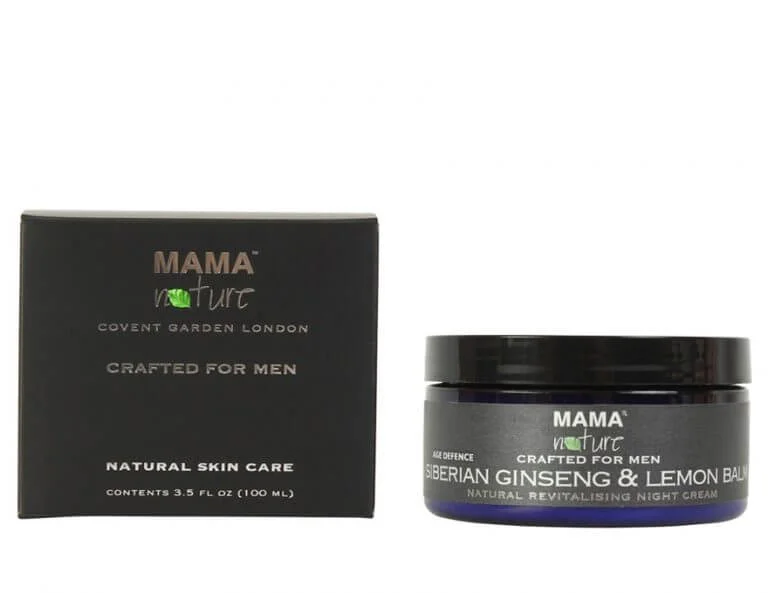 Men’s Siberian Ginseng & Lemon Balm Natural Revitalising Night Cream (Age Defence Range)