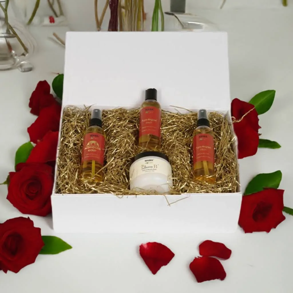 Hot Mama! Moroccan Oil Luxurious Hand Crafted Skincare Pampering Gift Set for Any Occasion